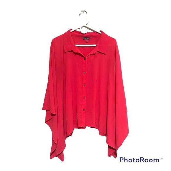 Tops - Vince Camuto Poncho Style Button Down Top